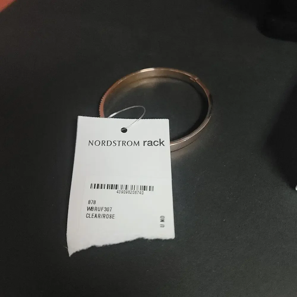 Kate Spade Rose Gold Clear Crystal Bangle Bracelet NEW Flush Clasp - Picture 3 of 6